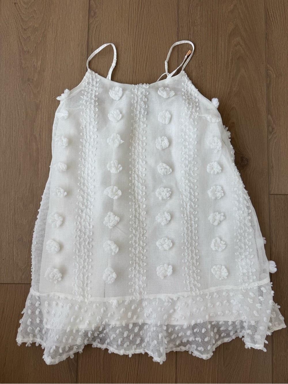 Size Small Boutique Pom-Pom Spaghetti Strap Mini Dress